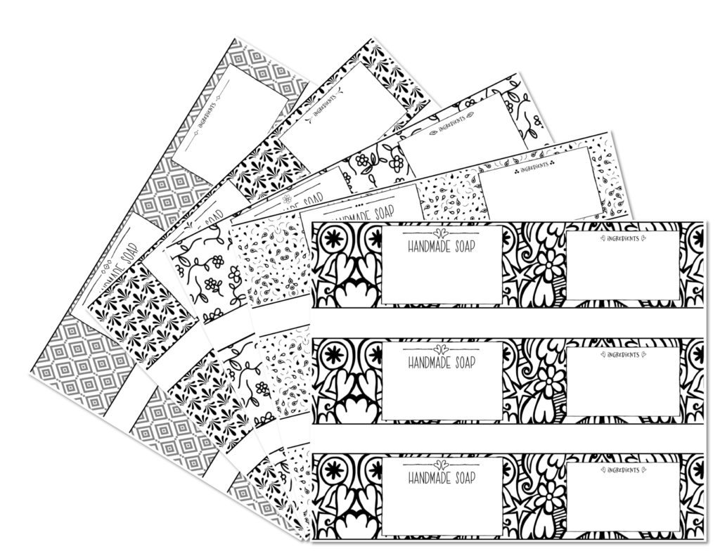 Monochrome Soap Label Templates - Soap Authority: Make your own custom designed soap labels using our templates!